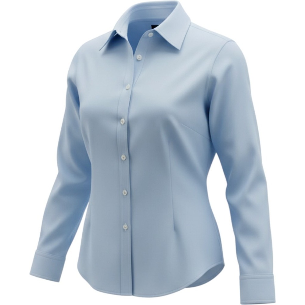 Brooks Brothers Petite Fitted Non-Iron Stretch Shirt Light Blue 6P French Cuffs